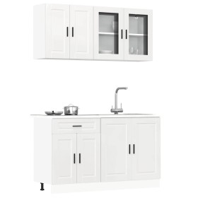 Mueble cocina Kalmar blanco de alto brillo 4 pzas de , Armarios de cocina - Ref: Foro24-3314873, Precio: 321,70 €, Descuento: %
