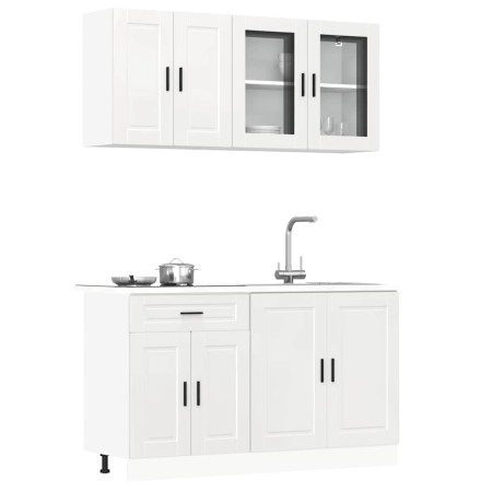 Mueble cocina Kalmar blanco de alto brillo 4 pzas de , Armarios de cocina - Ref: Foro24-3314873, Precio: 321,70 €, Descuento: %