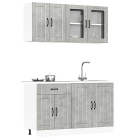 Mueble cocina Kalmar gris hormigón 4 pzas madera contrachapada de , Armarios de cocina - Ref: Foro24-3314865, Precio: 311,42 ...