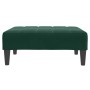 Sofá cama de 2 plazas con taburete terciopelo verde oscuro en Sofás | Comprar online en Foru.es