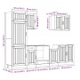 Mueble cocina Kalmar sonoma gris 7 pzas madera contrachapada de , Armarios de cocina - Ref: Foro24-3314777, Precio: 575,14 €,...