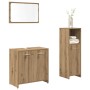 Juego de muebles baño 3 piezas madera ingeniería roble artisan de , Muebles de baño - Ref: Foro24-3328560, Precio: 110,84 €, ...