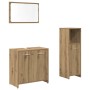 Juego de muebles baño 3 piezas madera ingeniería roble artisan de , Muebles de baño - Ref: Foro24-3328560, Precio: 110,84 €, ...