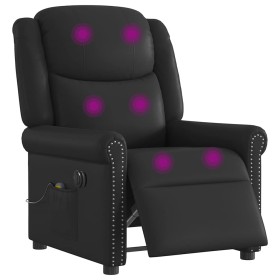 Sillón reclinable de masaje eléctrico negro brillante de , Sillones - Ref: Foro24-3303416, Precio: 239,00 €, Descuento: %
