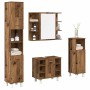 Juego de muebles de baño 4 piezas madera ingeniería envejecida de , Muebles de baño - Ref: Foro24-3328557, Precio: 285,37 €, ...