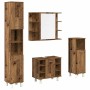 Juego de muebles de baño 4 piezas madera ingeniería envejecida de , Muebles de baño - Ref: Foro24-3328557, Precio: 285,37 €, ...