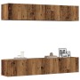 Muebles de TV de pared 4 uds madera vieja madera de ingeniería de , Muebles TV - Ref: Foro24-3328943, Precio: 182,54 €, Descu...