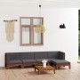Juego muebles de jardín y cojines 6 pzas madera maciza acacia de vidaXL, Conjuntos de jardín - Ref: Foro24-3058141, Precio: 7...