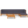 Juego muebles de jardín y cojines 6 pzas madera maciza acacia de vidaXL, Conjuntos de jardín - Ref: Foro24-3058141, Precio: 7...