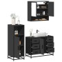 Juego de muebles de baño 3 pzas madera contrachapada negro de , Muebles de baño - Ref: Foro24-3300990, Precio: 269,07 €, Desc...