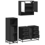 Juego de muebles de baño 3 pzas madera contrachapada negro de , Muebles de baño - Ref: Foro24-3300990, Precio: 269,07 €, Desc...
