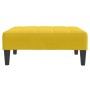 Sofá cama de 2 plazas con taburete terciopelo amarillo en Sofás | Comprar online en Foru.es