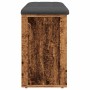 Banco zapatero madera de ingeniería madera vieja 102x32x50 cm de , Bancos para recibidores y almacenamiento - Ref: Foro24-857...