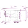 Banco zapatero madera de ingeniería madera vieja 102x32x50 cm de , Bancos para recibidores y almacenamiento - Ref: Foro24-857...