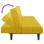Sofá cama de 2 plazas con taburete terciopelo amarillo en Sofás | Comprar online en Foru.es