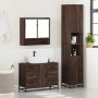 Set de muebles baño 3 pzas madera contrachapada roble marrón de , Muebles de baño - Ref: Foro24-3301114, Precio: 316,20 €, De...