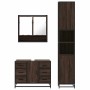 Set de muebles baño 3 pzas madera contrachapada roble marrón de , Muebles de baño - Ref: Foro24-3301114, Precio: 316,20 €, De...