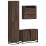 Set de muebles baño 3 pzas madera contrachapada roble marrón de , Muebles de baño - Ref: Foro24-3301114, Precio: 316,20 €, De...