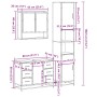 Set de muebles baño 3 pzas madera contrachapada roble marrón de , Muebles de baño - Ref: Foro24-3301114, Precio: 316,20 €, De...