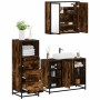 Set de muebles baño 3 pzas madera contrachapada roble ahumado de , Muebles de baño - Ref: Foro24-3301032, Precio: 235,84 €, D...