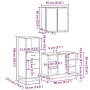 Set de muebles baño 3 pzas madera contrachapada roble ahumado de , Muebles de baño - Ref: Foro24-3301032, Precio: 235,84 €, D...
