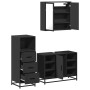 Juego de muebles de baño 3 pzas madera contrachapada negro de , Muebles de baño - Ref: Foro24-3301030, Precio: 247,51 €, Desc...