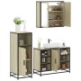 Set de muebles de baño 3 pzas madera contrachapada roble Sonoma de , Muebles de baño - Ref: Foro24-3300971, Precio: 216,03 €,...