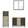 Set de muebles de baño 3 pzas madera contrachapada roble Sonoma de , Muebles de baño - Ref: Foro24-3300971, Precio: 216,03 €,...