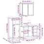 Set de muebles de baño 3 pzas madera contrachapada roble Sonoma de , Muebles de baño - Ref: Foro24-3300971, Precio: 216,03 €,...