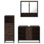 Set de muebles baño 3 pzas madera contrachapada roble marrón de , Muebles de baño - Ref: Foro24-3301064, Precio: 242,98 €, De...