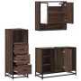 Set de muebles baño 3 pzas madera contrachapada roble marrón de , Muebles de baño - Ref: Foro24-3301064, Precio: 242,98 €, De...