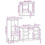 Set de muebles baño 3 pzas madera contrachapada roble marrón de , Muebles de baño - Ref: Foro24-3301064, Precio: 242,98 €, De...