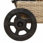 Tumbona con ruedas y cojín ratán sintético gris de , Tumbonas - Ref: Foro24-4104035, Precio: 159,65 €, Descuento: %