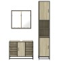 Set de muebles de baño 3 pzas madera contrachapada roble Sonoma de , Muebles de baño - Ref: Foro24-3301091, Precio: 295,12 €,...