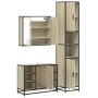 Set de muebles de baño 3 pzas madera contrachapada roble Sonoma de , Muebles de baño - Ref: Foro24-3301091, Precio: 295,12 €,...
