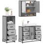 Set de muebles de baño 3 pzas madera contrachapada gris sonoma de , Muebles de baño - Ref: Foro24-3301053, Precio: 294,78 €, ...