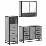 Set de muebles de baño 3 pzas madera contrachapada gris sonoma de , Muebles de baño - Ref: Foro24-3301053, Precio: 294,78 €, ...
