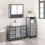 Set de muebles de baño 3 pzas madera contrachapada gris sonoma de , Muebles de baño - Ref: Foro24-3301053, Precio: 294,78 €, ...
