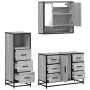 Set de muebles de baño 3 pzas madera contrachapada gris sonoma de , Muebles de baño - Ref: Foro24-3301053, Precio: 294,78 €, ...