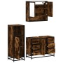 Set de muebles baño 3 pzas madera contrachapada roble ahumado de , Muebles de baño - Ref: Foro24-3300992, Precio: 269,81 €, D...