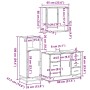 Set de muebles baño 3 pzas madera contrachapada roble ahumado de , Muebles de baño - Ref: Foro24-3300992, Precio: 269,81 €, D...