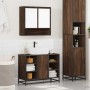 Set de muebles baño 2 pzas madera contrachapada marrón roble de , Muebles de baño - Ref: Foro24-3300944, Precio: 153,32 €, De...