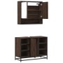 Set de muebles baño 2 pzas madera contrachapada marrón roble de , Muebles de baño - Ref: Foro24-3300944, Precio: 153,32 €, De...