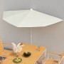 Sombrilla de jardín semicircular con palo 300x150 cm arena de vidaXL, Sombrillas - Ref: Foro24-315559, Precio: 24,68 €, Descu...