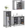 Set de muebles de baño 3 pzas madera contrachapada gris sonoma de , Muebles de baño - Ref: Foro24-3300973, Precio: 229,00 €, ...