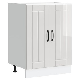 Mueble bajo para fregadero Lucca blanco brillante de , Armarios de cocina - Ref: Foro24-853679, Precio: 91,79 €, Descuento: %