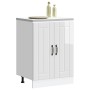 Mueble bajo para fregadero Lucca blanco brillante de , Armarios de cocina - Ref: Foro24-853679, Precio: 91,79 €, Descuento: %