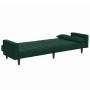 Sofá cama de 2 plazas con taburete terciopelo verde oscuro en Sofás | Comprar online en Foru.es