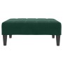 Sofá cama de 2 plazas con taburete terciopelo verde oscuro en Sofás | Comprar online en Foru.es