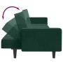 Sofá cama de 2 plazas con taburete terciopelo verde oscuro en Sofás | Comprar online en Foru.es